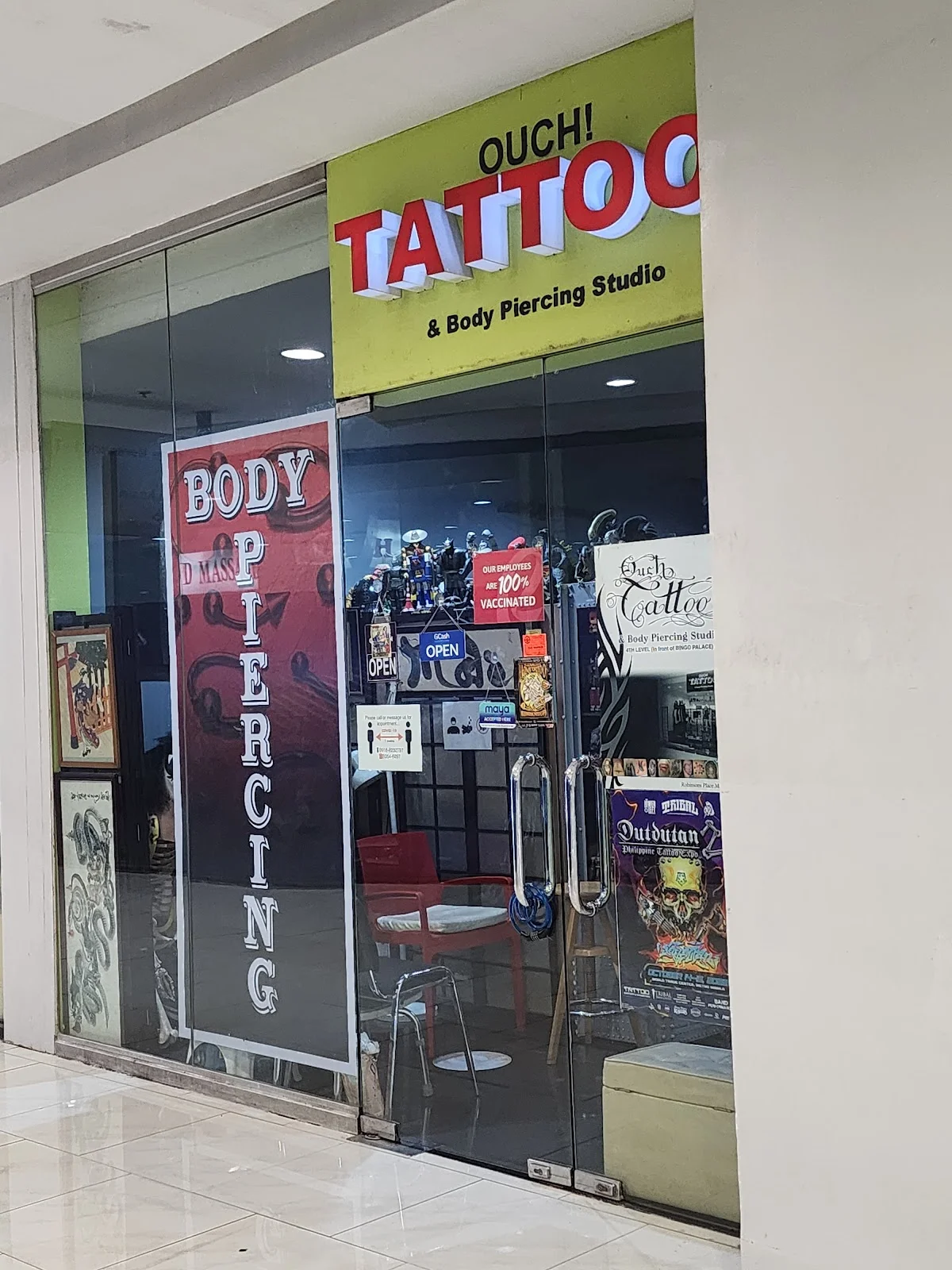 Ouch! Tattoo Studio tattoo shop in Manila