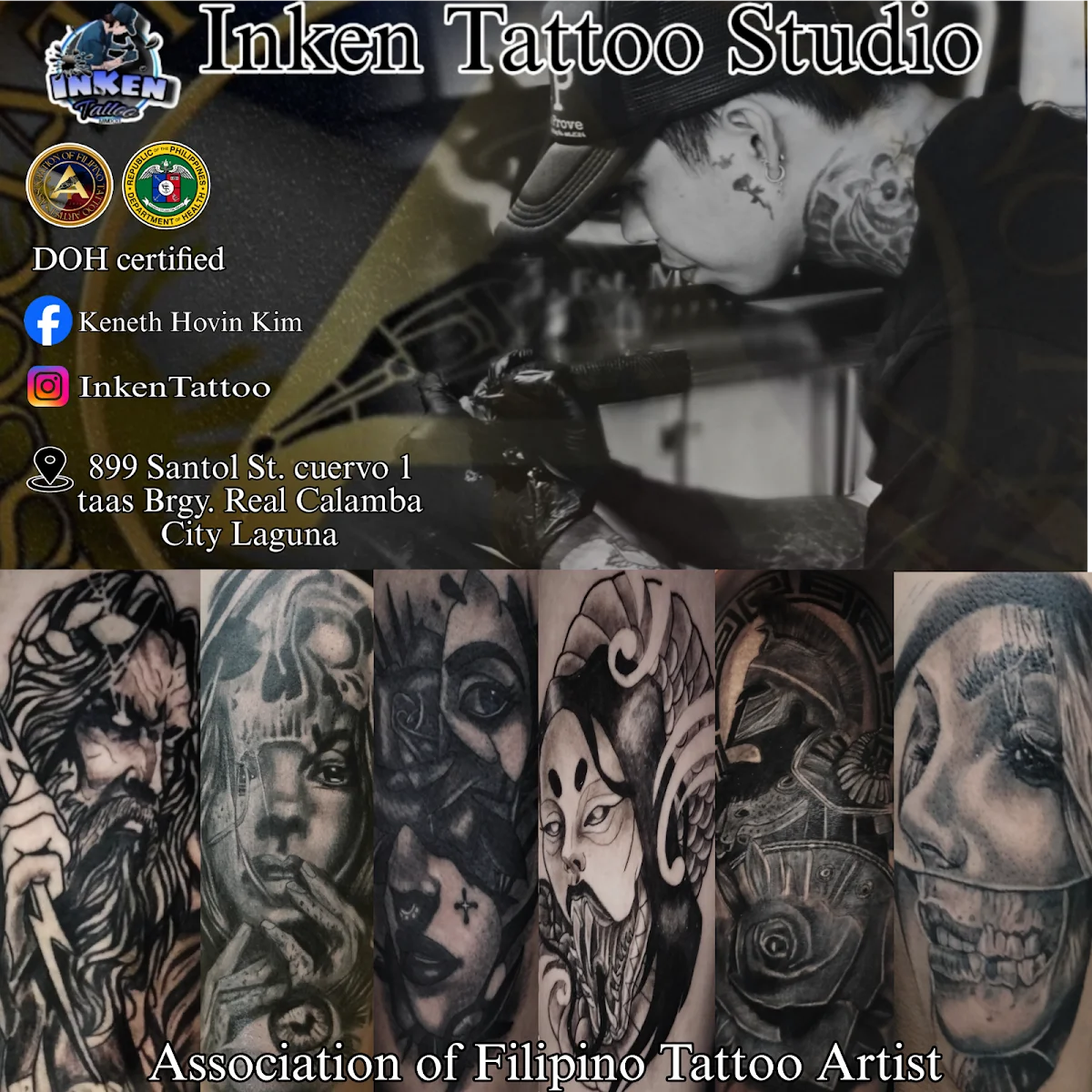 Inken Tattoo Studio tattoo shop in Calamba