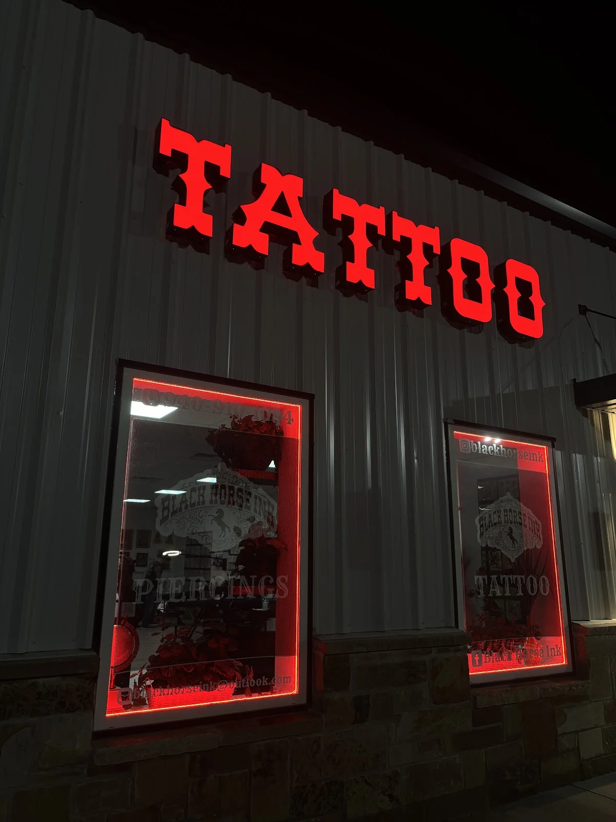 Black Horse Ink tattoo shop in Denton, TX