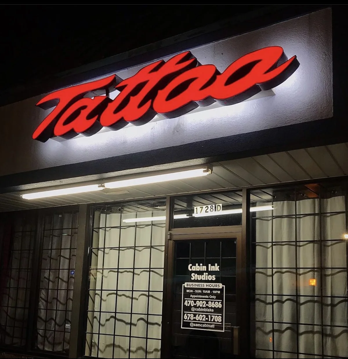 Cabin Ink Studios tattoo shop in Atlanta, GA