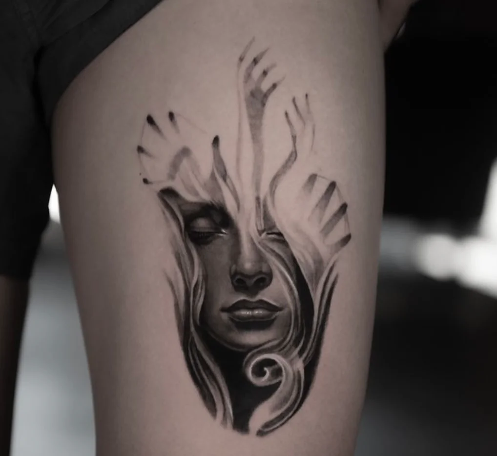 Black & Grey Realism tattoo at Ethereal Tattoo Gallery