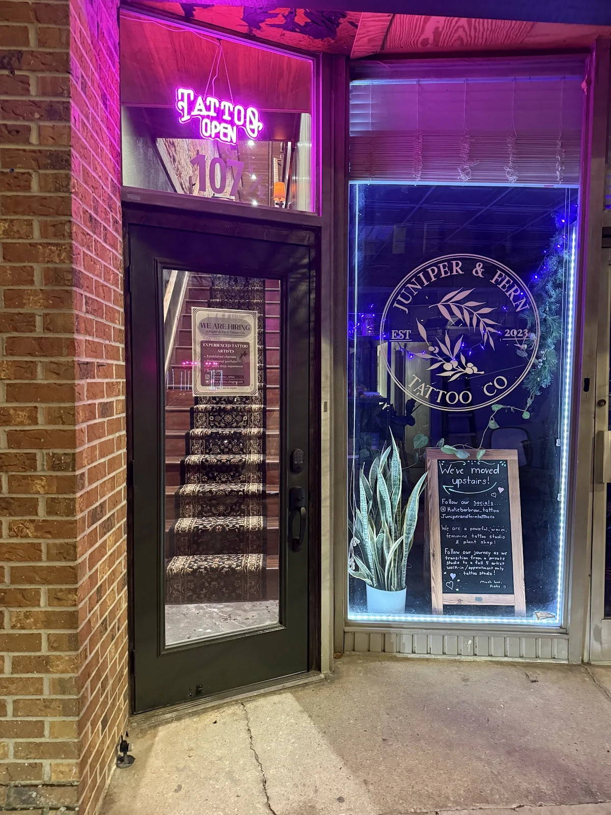 Juniper & Fern Tattoo Company tattoo shop in Fayetteville, NC