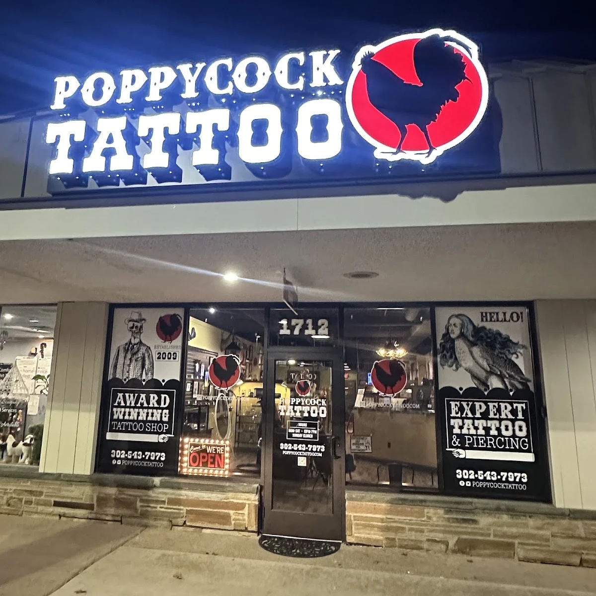Poppycock Tattoo & Piercing tattoo shop in Wilmington, DE